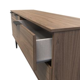 Ready Assembled 2 U Fuji 2 Drawer 2 Door Wide Sideboard (Ready Assembled) in Walnut - thumbnail 5