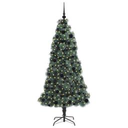 Berkfield Home Elegant Artificial Pre-lit Christmas Tree with Ball Set Green 180 cm