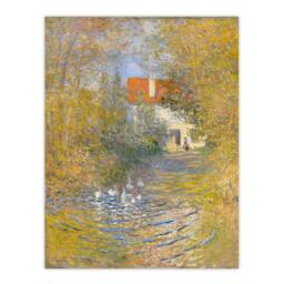 Artery8 Claude Monet Framed Wall Art Print The Geese Impressionist Painting in Green - Size: A4 - thumbnail 3