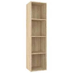 Berkfield Home Classic Book Cabinet/TV Cabinet Sonoma Oak 36x30x143 cm Engineere in Light Tan - Size: 36 x 30 x 143 cm - thumbnail 3