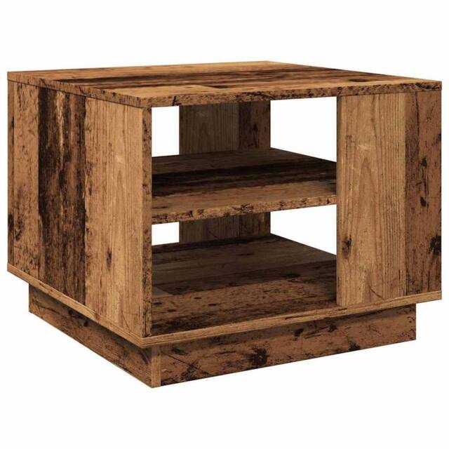 Berkfield Home Coffee Table Old Wood 55x55x42 cm Engineered Wood in Brown - Size: 55 x 55 x 42 cm - image 1