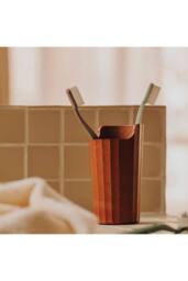 Cosmic Toothbrush Holder, Bathroom Tumbler, Beige, Avenir Collection in Light Sand - thumbnail 5