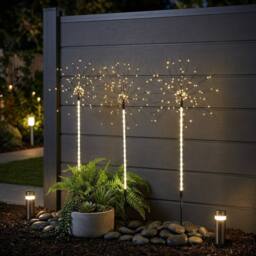 Garden Greatness Lunaria 3 Solar Shooting Starburst Stake Light - Size: 1 Pack