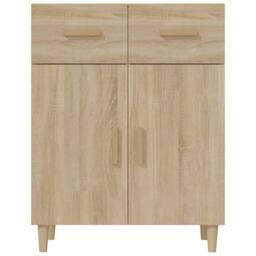 Berkfield Home Sideboard Sonoma Oak 69.5x34x90 cm Engineered Wood in Light Tan - thumbnail 3