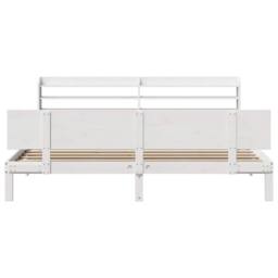 Berkfield Home Bed Frame with Headboard without Mattress White 200x200 cm - thumbnail 4