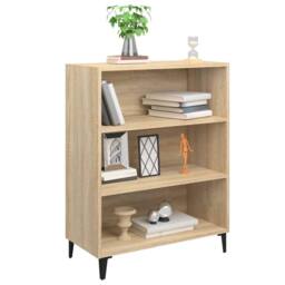 Berkfield Home Sideboard Sonoma Oak 69.5x32.5x90 cm Engineered Wood in Light Tan - thumbnail 5