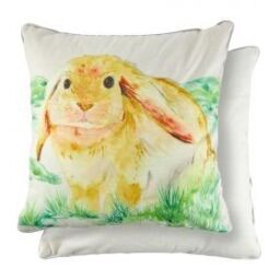 New Edge Blinds Animal Watercolour Printed Cushion in Grey - Size: 43 cm x 43 cm