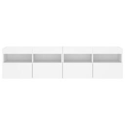 Berkfield Home TV Wall Cabinets with LED Lights 2 pcs White 80x30x40 cm - Size: 80 x 30 x 40 cm - thumbnail 9