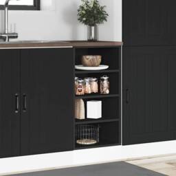 Berkfield Home Bottom Cabinet Black 40x44.5x81.5 cm Engineered Wood - thumbnail 3