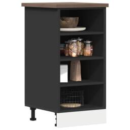 Berkfield Home Bottom Cabinet Black 40x44.5x81.5 cm Engineered Wood - thumbnail 1