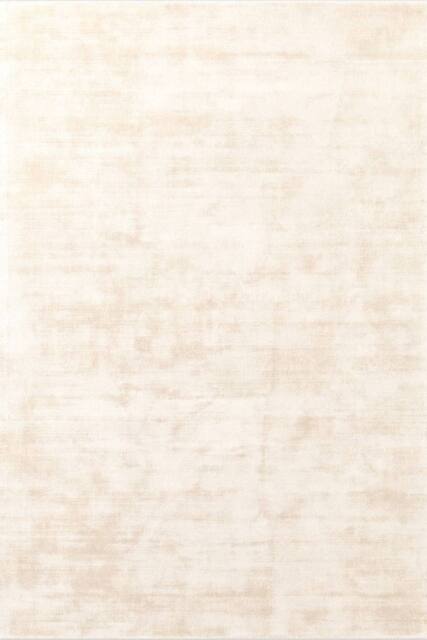 THE RUGS Vikosa Jane Viscose Soft Plain Rug Living Room in Cream - Size: 80 cm x 150 cm - image 1