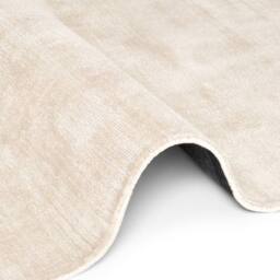 THE RUGS Vikosa Jane Viscose Soft Plain Rug Living Room in Cream - Size: 80 cm x 150 cm - thumbnail 7