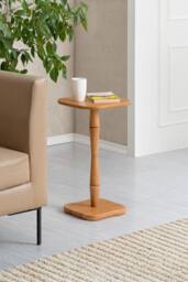 MH London Solid Mango Wood Free-Form Side Table, Accent End Table - Jasmine in Light Beige - thumbnail 7