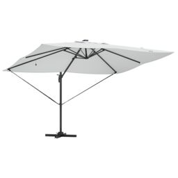 Berkfield Home Cantilever Roma Parasol with LEDs Sand 352x251x265 cm Aluminium in Beige - Size: 352 x 251 x 265 cm - thumbnail 4