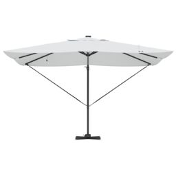 Berkfield Home Cantilever Roma Parasol with LEDs Sand 352x251x265 cm Aluminium in Beige - Size: 352 x 251 x 265 cm - thumbnail 5