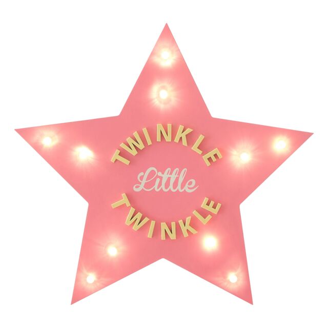 Orsina Premier Kids Twinkle Twinkle LED Light Star in Pink - image 1
