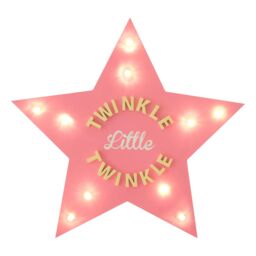 Orsina Premier Kids Twinkle Twinkle LED Light Star in Pink - thumbnail 1