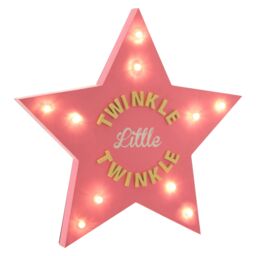 Orsina Premier Kids Twinkle Twinkle LED Light Star in Pink - thumbnail 4