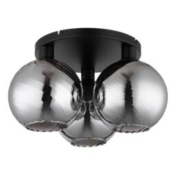 Netlighting Ulf Shade Cluster Ceiling Light Black Ball Smoke Glass Shade 3x E27 - thumbnail 2