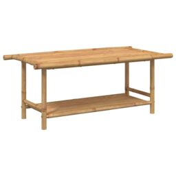 Berkfield Home Coffee Table 110x55x45 cm Bamboo in Brown - Size: 110 x 55 x 45 cm - thumbnail 5