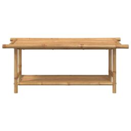 Berkfield Home Coffee Table 110x55x45 cm Bamboo in Brown - Size: 110 x 55 x 45 cm - thumbnail 3