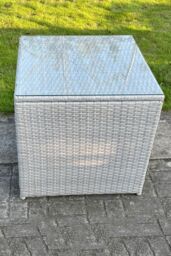 Fimous Light Grey Outdoor Rattan Garden Furniture Set Corner Sofa With 2 Coffee Table - thumbnail 6