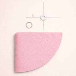 CGC Lighting Flora 78cm Pink Large Floppy Fabric Lampshade in Baby Pink - thumbnail 8