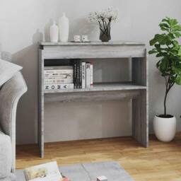 Berkfield Home Console Table Grey Sonoma 80x30x80 cm Engineered Wood - Size: 80 x 30 x 80 cm - thumbnail 2