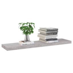 Berkfield Home Floating Wall Shelf Concrete Grey 90x23.5x3.8 cm MDF - thumbnail 3