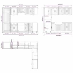 Berkfield Home 14 Piece Kitchen Cabinet Set Lucca Artisan Oak Engineered Wood in Brown - thumbnail 9