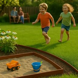 Harbour Housewares 50m Flexible Plastic Lawn Edging Path Grass Border with Plastic Pegs in Brown - thumbnail 5
