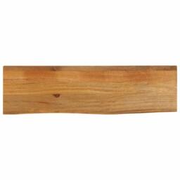 Berkfield Home Table Top Live Edge 120x20x3.8 cm Solid Wood Mango in Brown - thumbnail 1