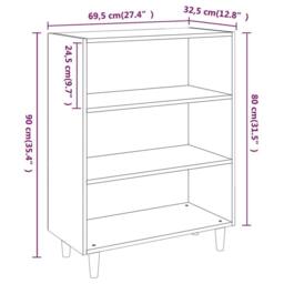 Berkfield Home Sideboard Concrete Grey 69.5x32.5x90 cm Engineered Wood - thumbnail 7