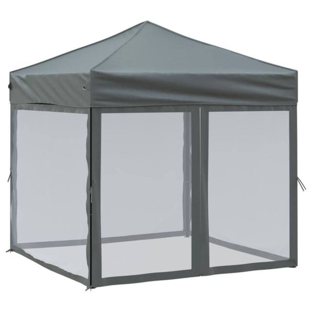 Berkfield Home Folding Party Tent with Sidewalls Anthracite 2x2 m in Charcoal - image 1