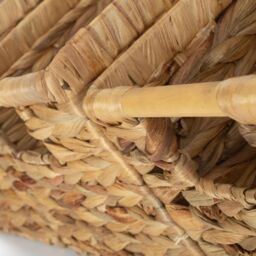 Red Hamper Water Hyacinth Set of 3 Nordic Water Hyacinth Storage Basket in Brown - thumbnail 5