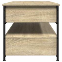 Berkfield Home Comfortable Coffee Table Sonoma Oak 85x50x50 cm Engineered Wood a in Brown - Size: 85 x 50 x 50 cm - thumbnail 6