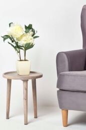 Homescapes Artificial Peonies in Decorative Pot, 48 cm Tall in Cream - thumbnail 6