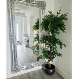 Leaf 180cm Artificial Twisted Trunk Fruticosa Ficus Tree Triple Ball Topiary 1984 Leaves in Green - thumbnail 5