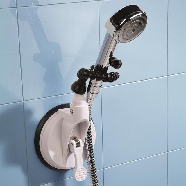mysmartbuy Flexible Bathroom Suction Holder with 2 Adjustable Arms for Shower Head or Hairdryer - Measures H29cm in White - image 1