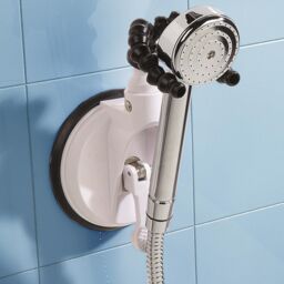 mysmartbuy Flexible Bathroom Suction Holder with 2 Adjustable Arms for Shower Head or Hairdryer - Measures H29cm in White - thumbnail 3