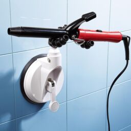 mysmartbuy Flexible Bathroom Suction Holder with 2 Adjustable Arms for Shower Head or Hairdryer - Measures H29cm in White - thumbnail 4