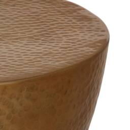 Berkfield Home Coffee Table Hammered Aluminium √ò 50x30 cm Brass in Yellow - thumbnail 6