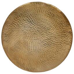 Berkfield Home Coffee Table Hammered Aluminium √ò 50x30 cm Brass in Yellow - thumbnail 4