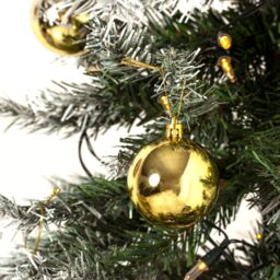 Christmas Village 30PC Classic Christmas Bauble Set - 6cm in Metallic Gold - thumbnail 5