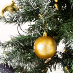 Christmas Village 30PC Classic Christmas Bauble Set - 6cm in Metallic Gold - thumbnail 7