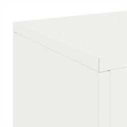 Berkfield Home Outdoor Plant Stands Pillar 2 pcs White 24x24x75 cm Steel - Size: 24 x 24 x 75 cm - thumbnail 8