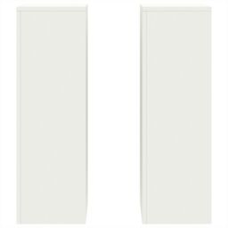 Berkfield Home Outdoor Plant Stands Pillar 2 pcs White 24x24x75 cm Steel - Size: 24 x 24 x 75 cm - thumbnail 6