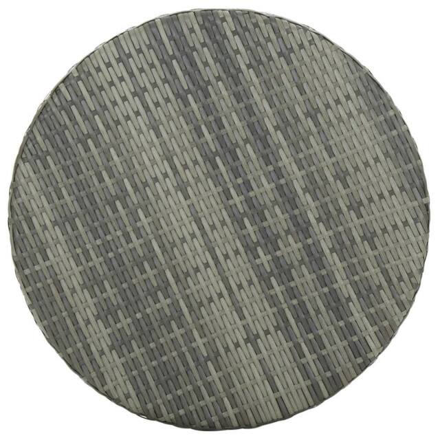 Berkfield Home Garden Table Grey 60.5x106 cm Poly Rattan - image 1