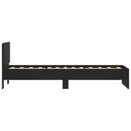 Berkfield Home Bed Frame without Mattress with Headboard Black 90x200 cm - thumbnail 6