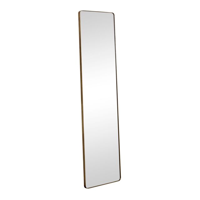 Melody Maison Tall Brushed Gold Thin Framed Wall Mirror / Leaner Mirror 42cm X 156cm - Size: 42 cm X 156 cm - image 1